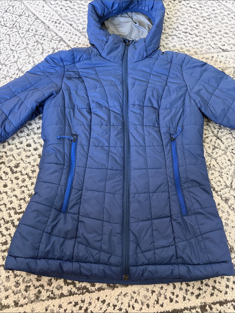 Decathlon Forclaz Trek 100 Hooded Down Puffer Jacket Blue Women’s XS
